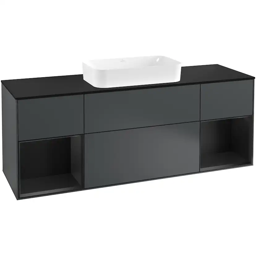 Tvättställsskåp Villeroy & Boch Finion med Två Hyllor och Bänkskiva för Fristående Tvättställ