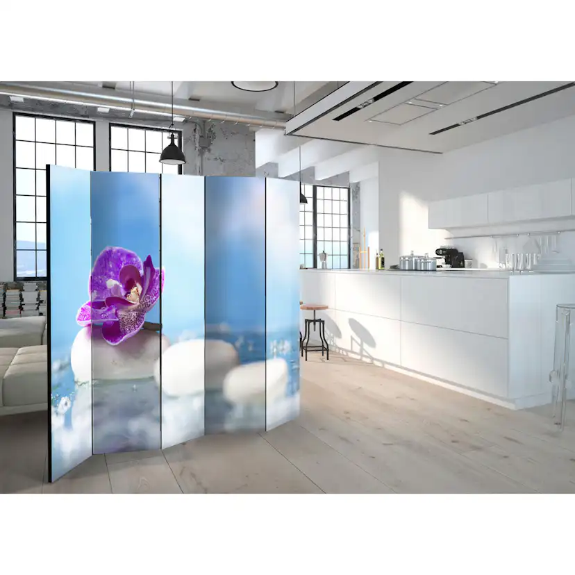 Rumsavdelare Arkiio Pink Orchid and White Zen Stones II 225x172 cm