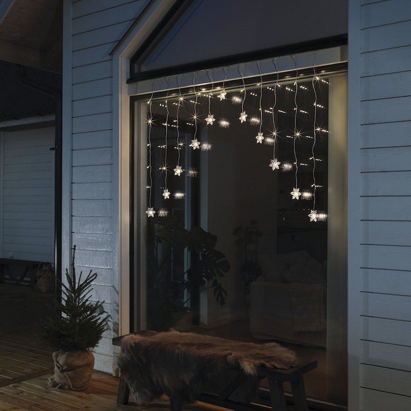 Gardinslinga Gnosjö Konstsmide Snöflingor