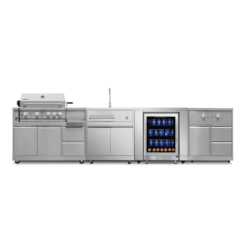 Gasolgrill Myoutdoorkitchen Inox Range med 4 Brännare och Infravärme