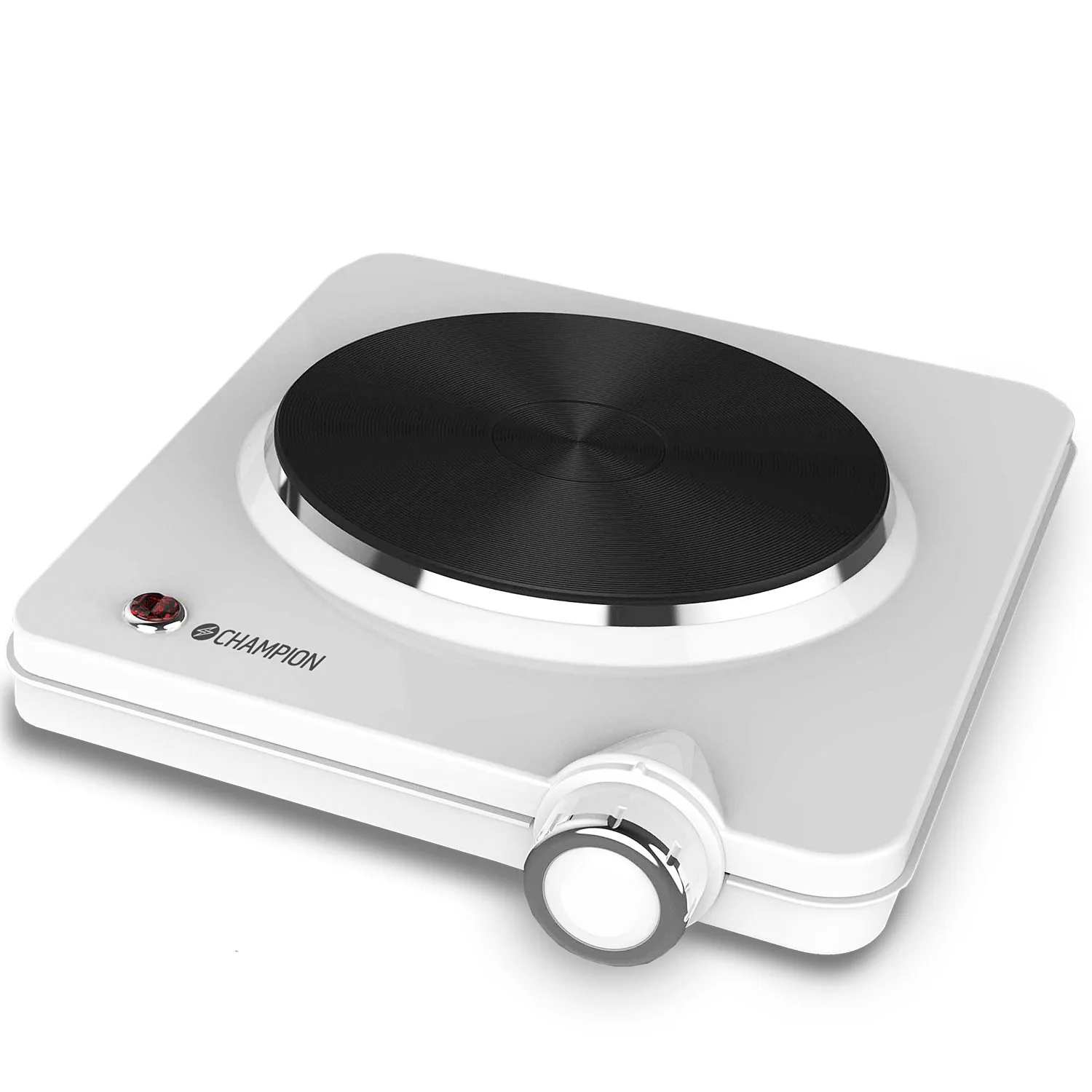 Kokplatta Champion Enkel 180mm 1500W KP110 Vit