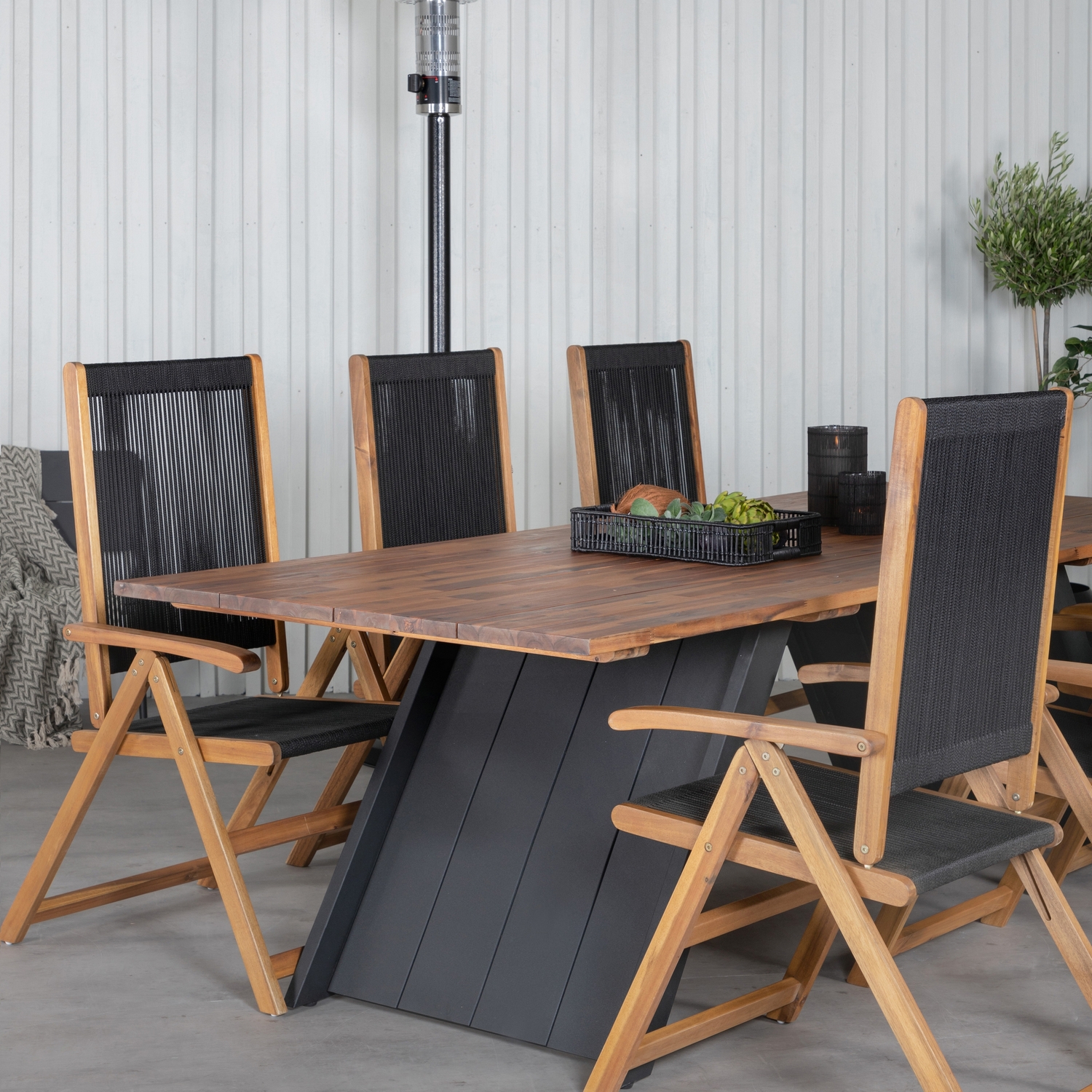 Matgrupp Venture Home Doni med 6 Jimbo Vikbara Matstolar
