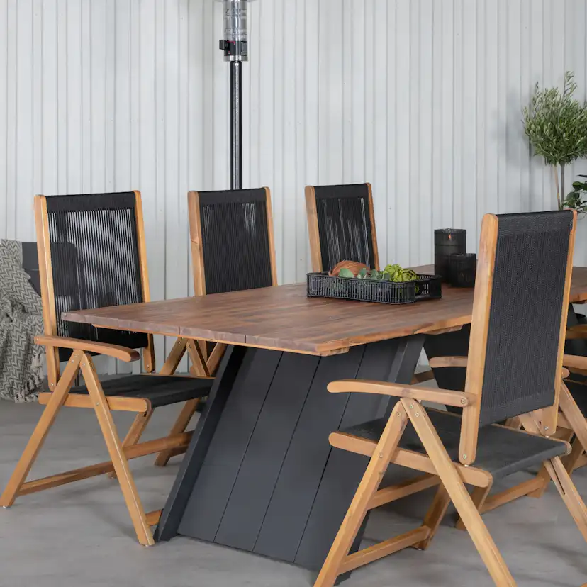 Matgrupp Venture Home Doni med 6 Jimbo Vikbara Matstolar