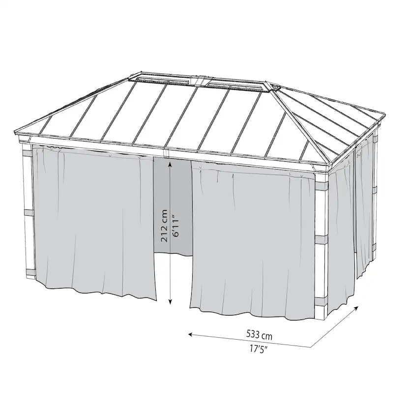 Gardin Canopia by Palram 4-Pack Till Dallas Paviljong 4,2x6 m