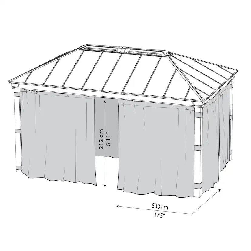 Gardin Canopia by Palram 4-Pack Till Dallas Paviljong 4,2x6 m