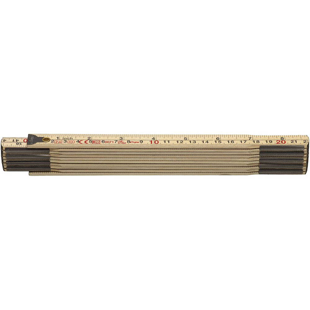 Meterstock Luna Tools mm tum trä 2m