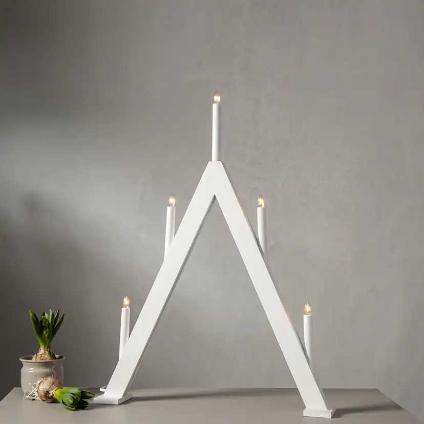 Ljusstake ALBO Vit, H: 660 mm