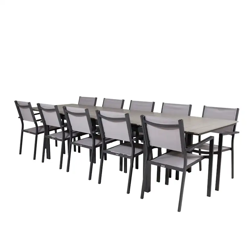 Matgrupp Venture Home Lova 224/324 med 10 Copacabana Karmstolar