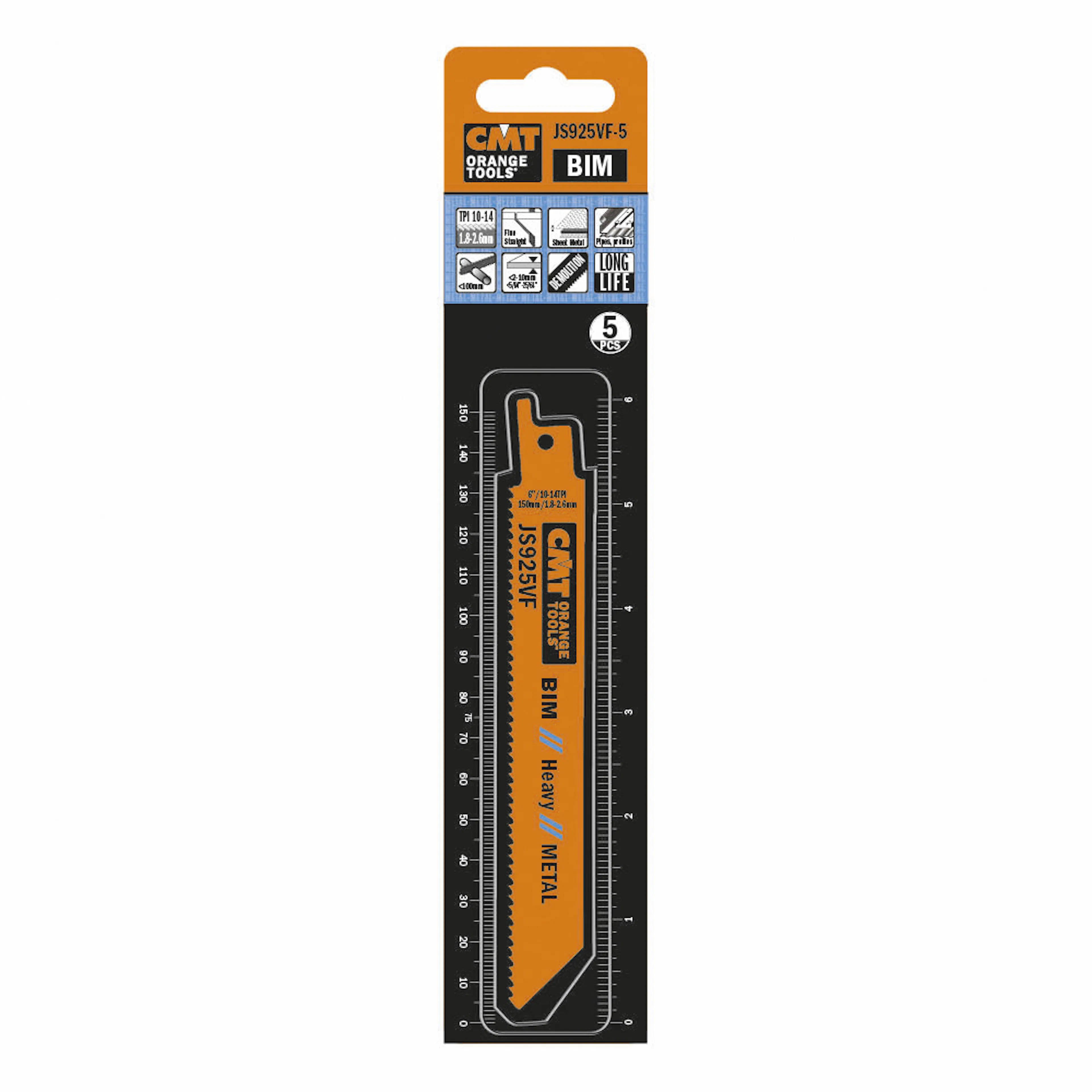 Tigersågblad CMT Orange Tools Metall 150mm BIM Heavy 5 st JS925VF-5