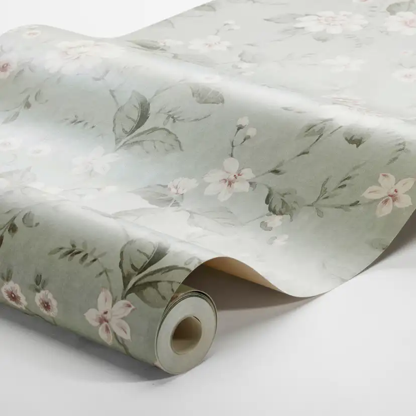 Tapet Boråstapeter Lauras Cottage 3574 Non Woven, Mönstrad Grön