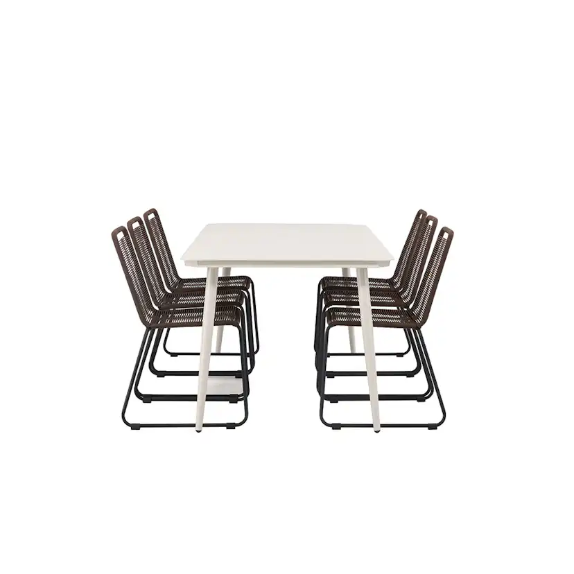Matgrupp Venture Home Lina Bord med 6 Lindos Stolar