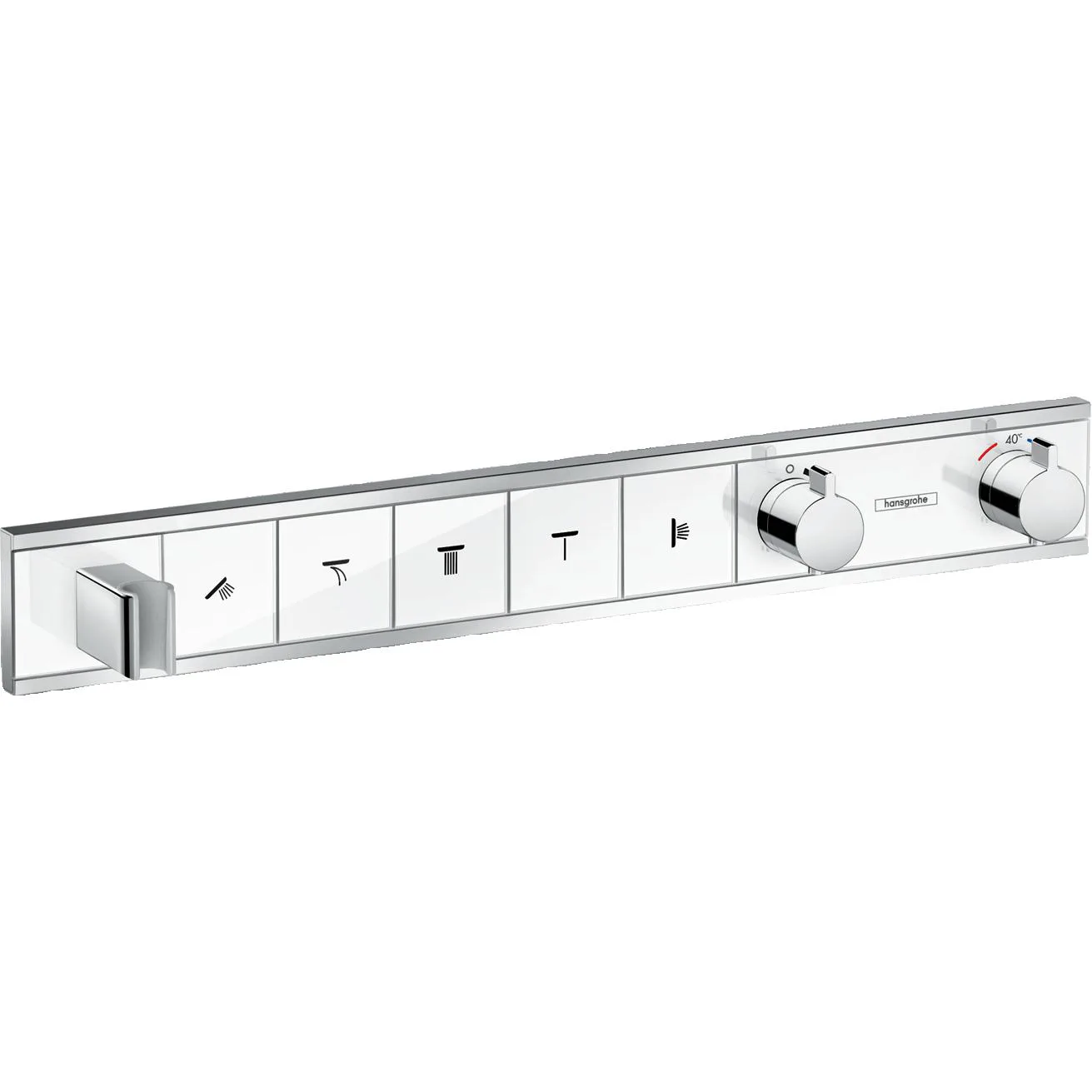 RainSelect Termostat för inbyggnad 5 funktioner Vit/Krom