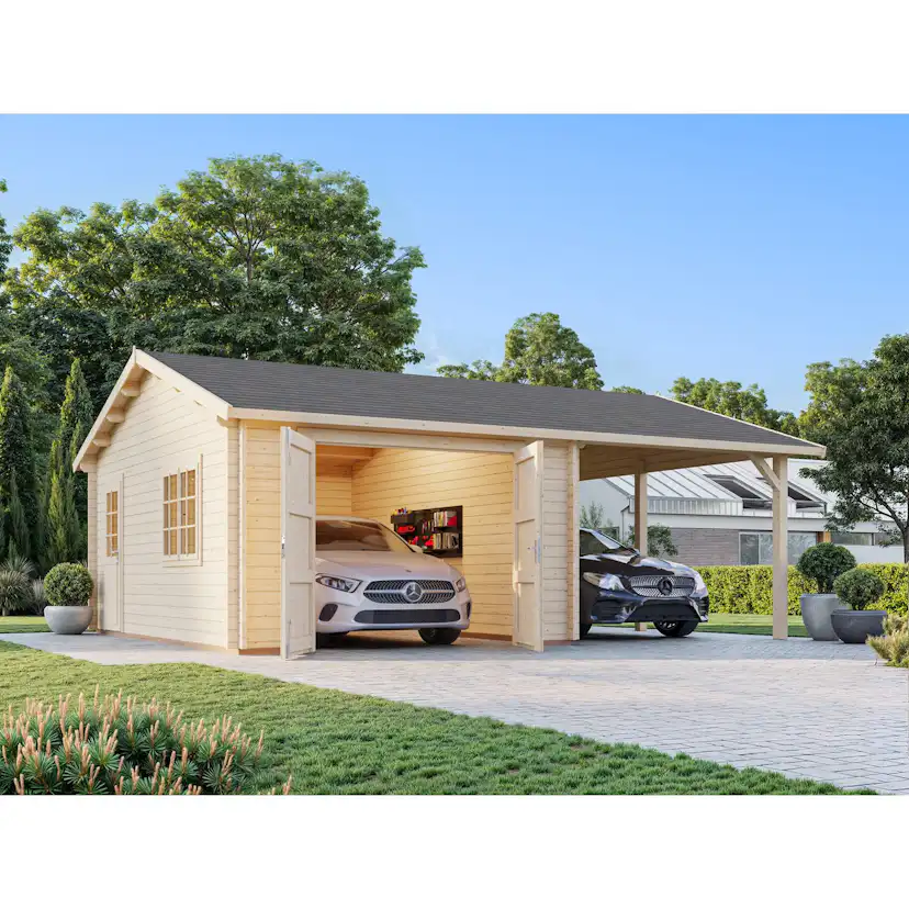 Roger 19,0+16,2 m2 with wooden gate NO Obehandlad
