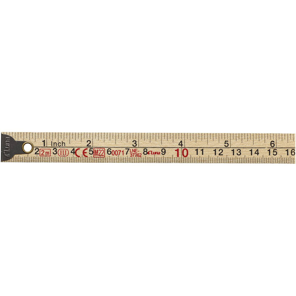Meterstock Luna Tools mm tum trä 2m