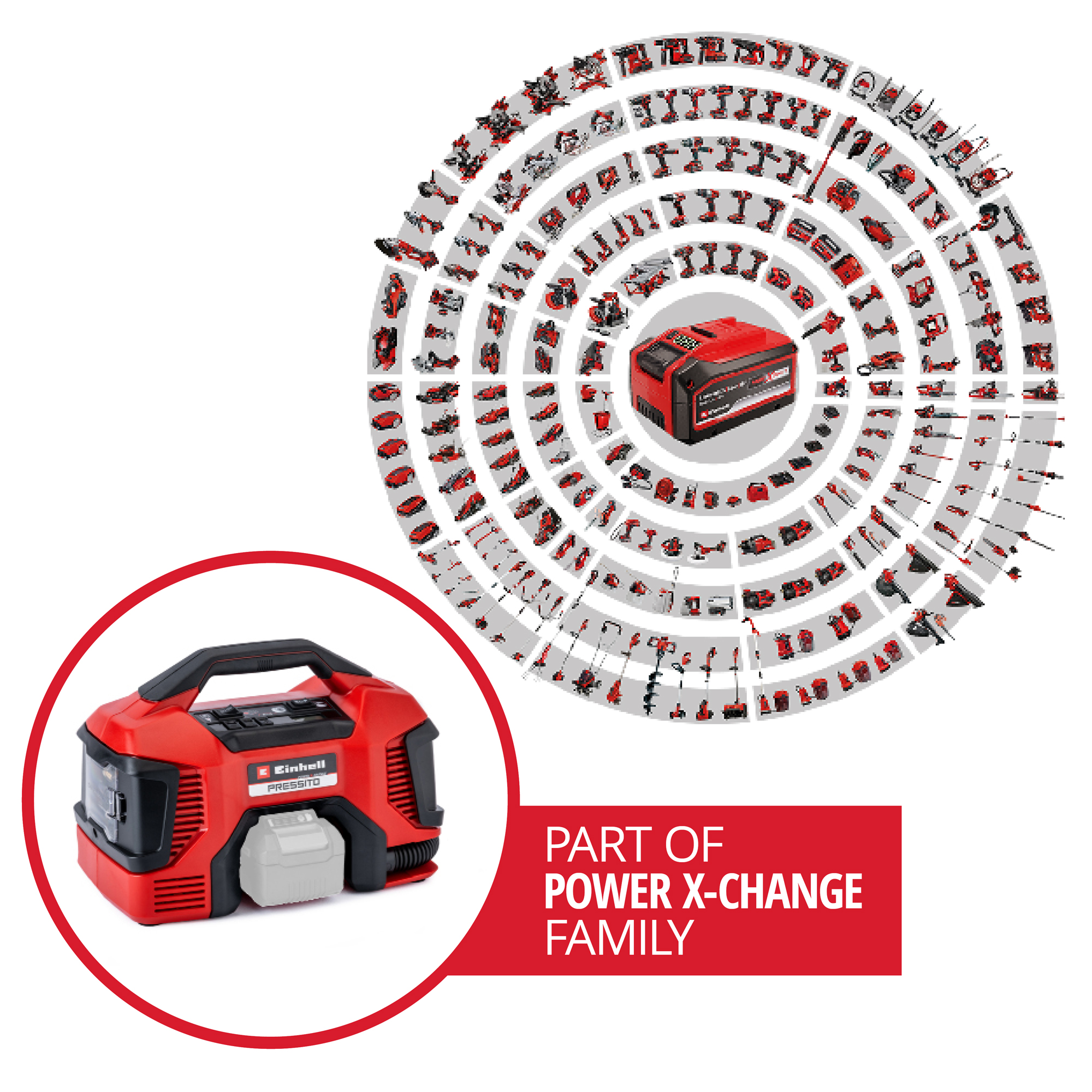Kompressor Einhell Pressito 18V Utan Batteri & Laddare