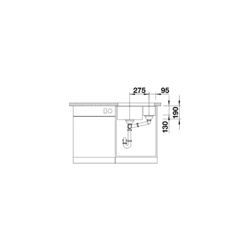 Diskho Blanco Subline 340/160 Silgranit Infino