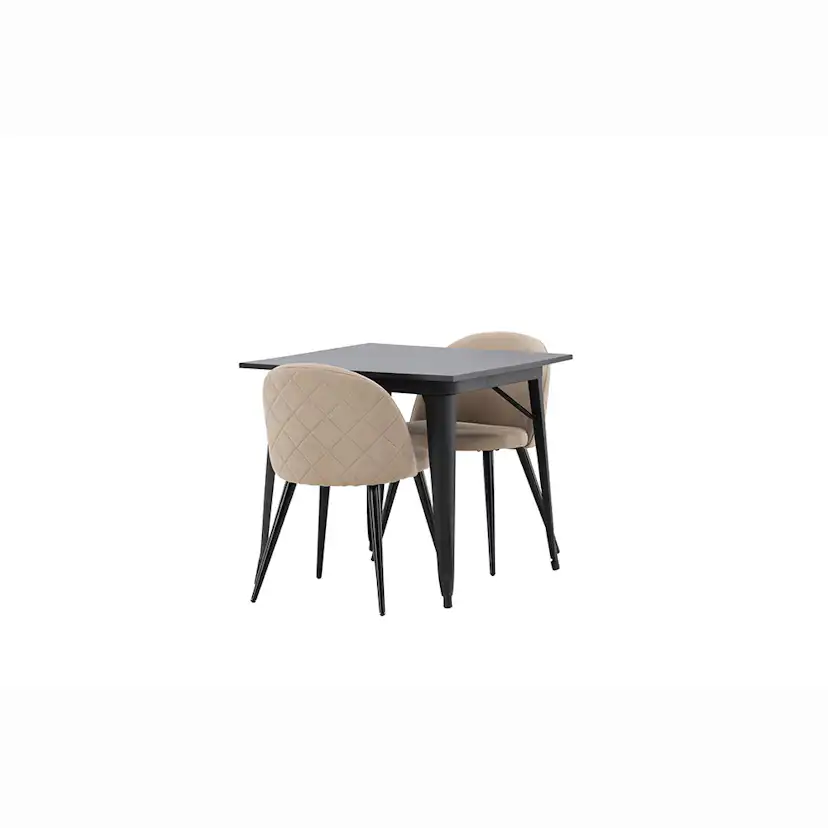 Matgrupp Venture Home Tempe med 2 Velvet Stitches Stolar