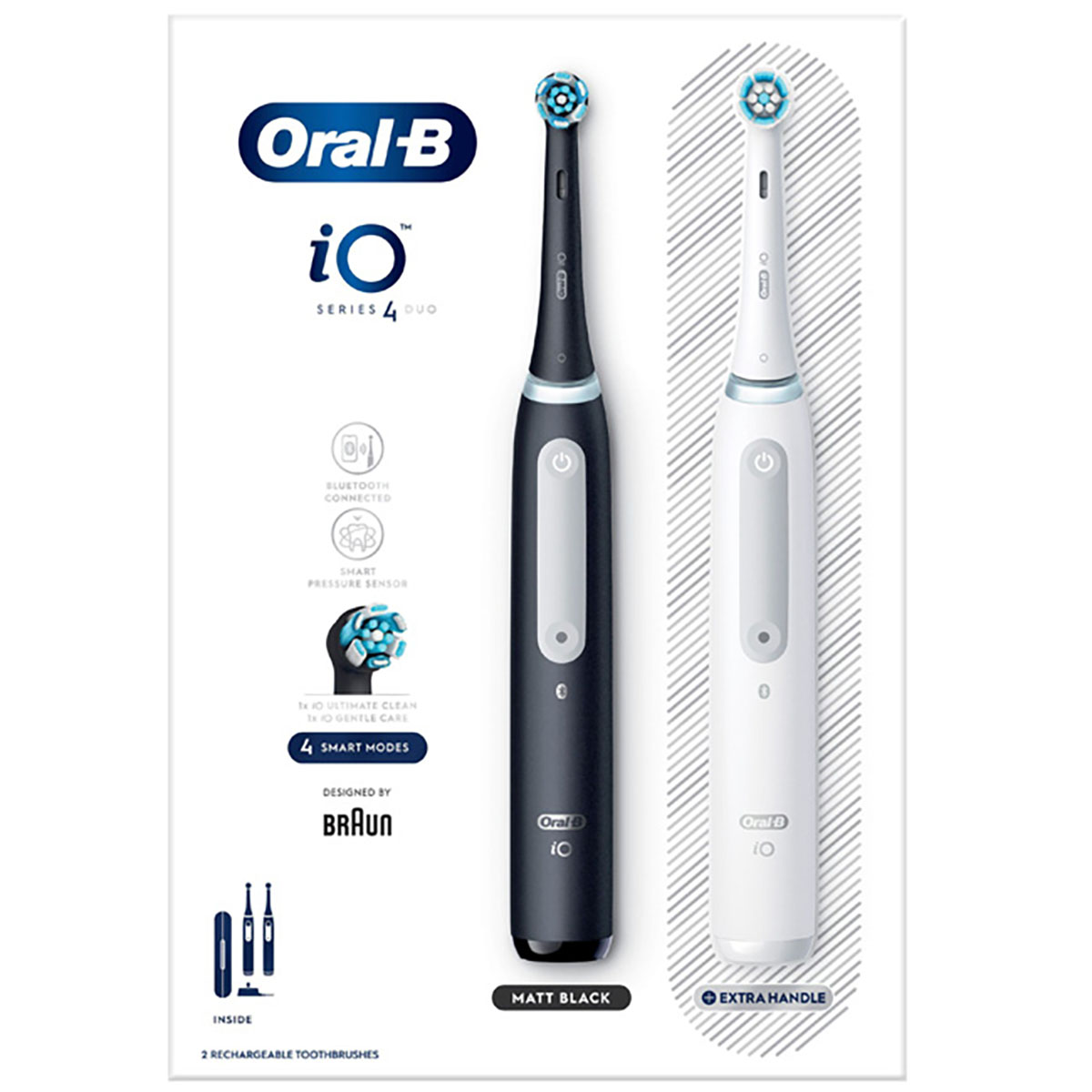 Eltandborste Oral-B iO4 Duo Black UCB/White SC