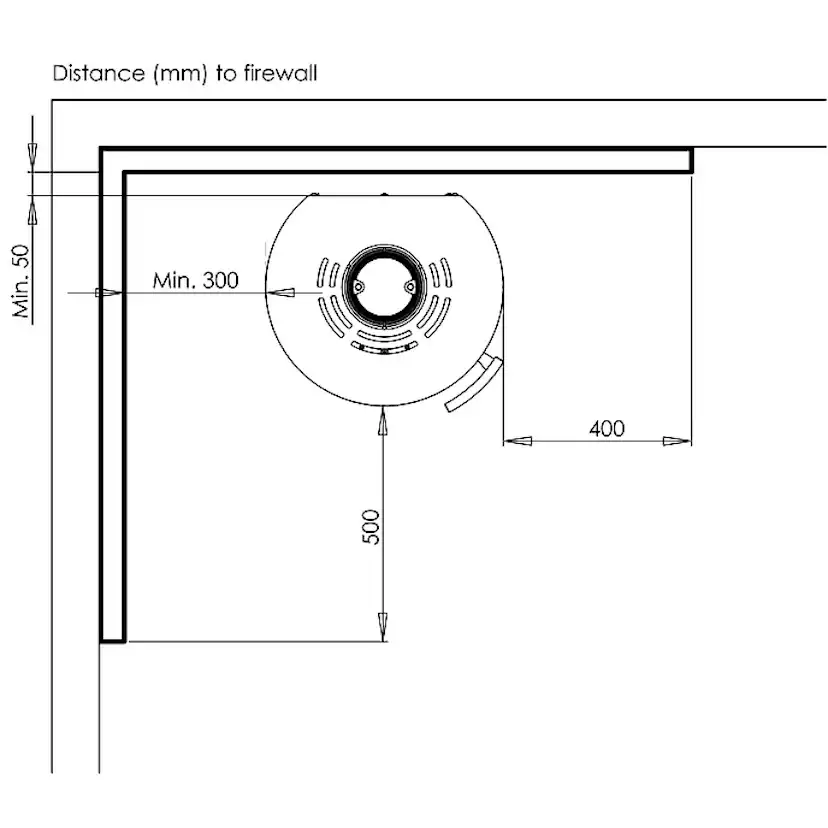 Braskamin Aduro 9.5 Fristående med Sidoglas 9kW