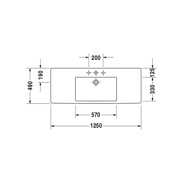Tvättställ Duravit Vero 0329
