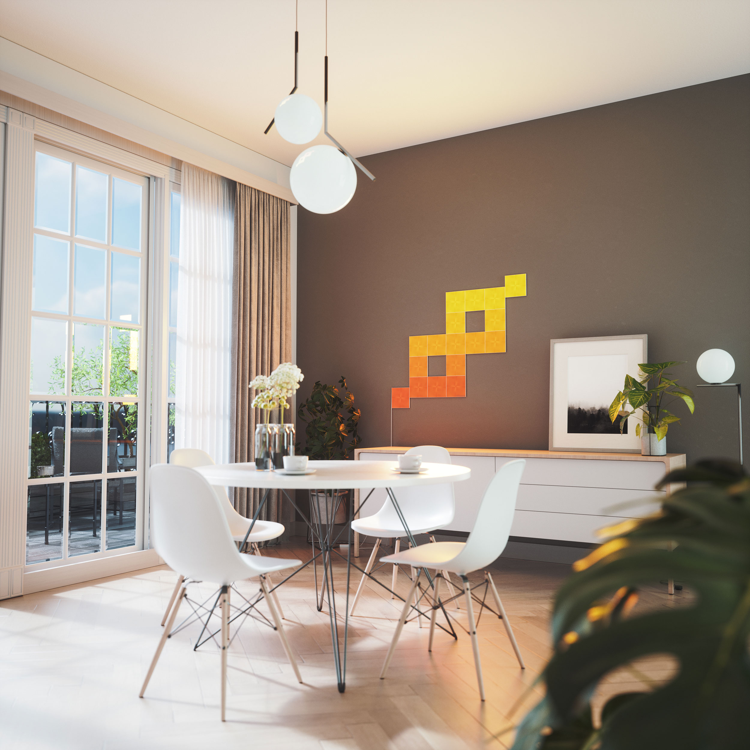 Belysningssystem Nanoleaf Canvas Startkit 9-pack