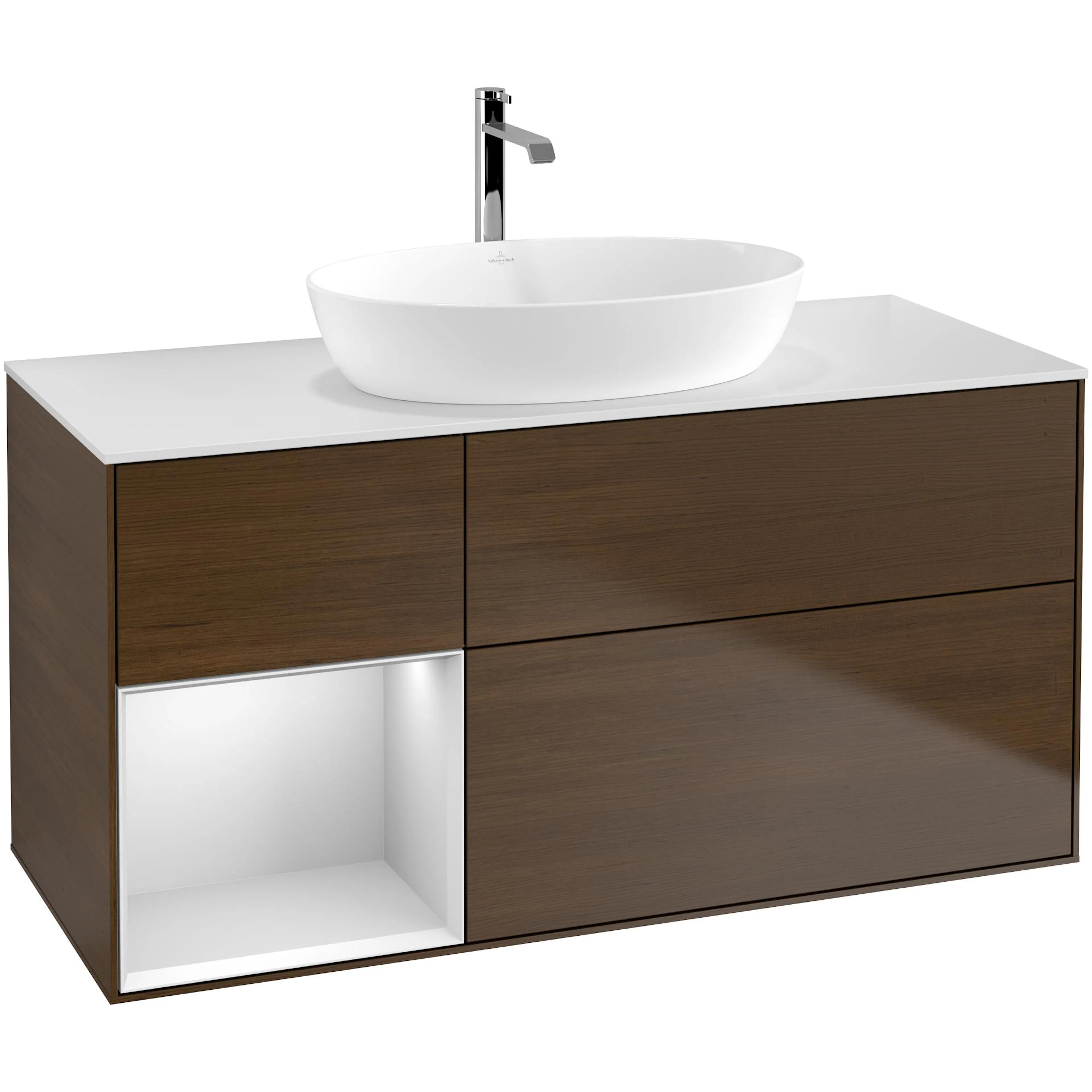 Tvättställsskåp Villeroy & Boch Finion med 3 Lådor Hylla och Bänkskiva för Fristående Tvättställ från Artis & Collaro