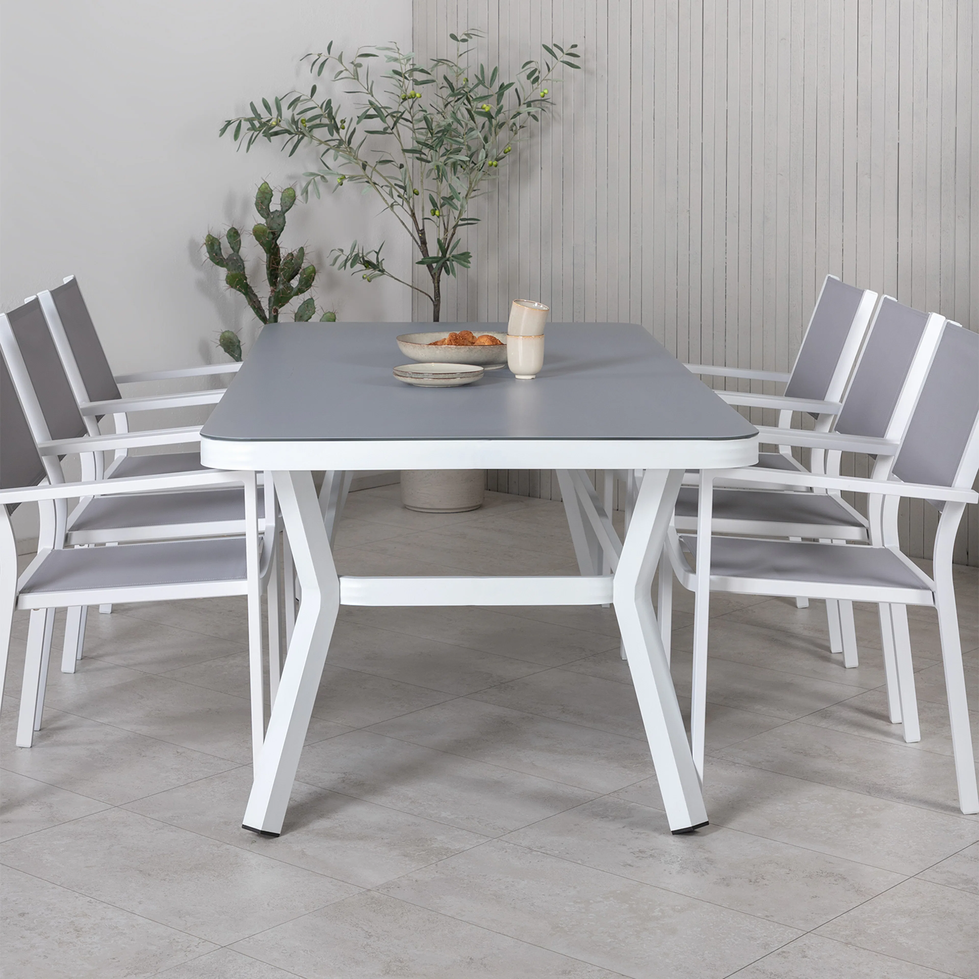 Matgrupp Venture Home Virya 160x90 med 6 Copacabana Stapelstolar