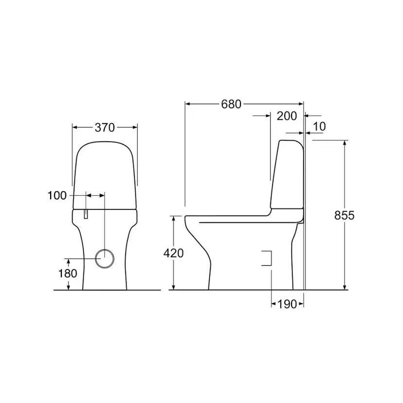 Toalettstol Gustavsberg Estetic 8300 Hygienic Flush för Limning