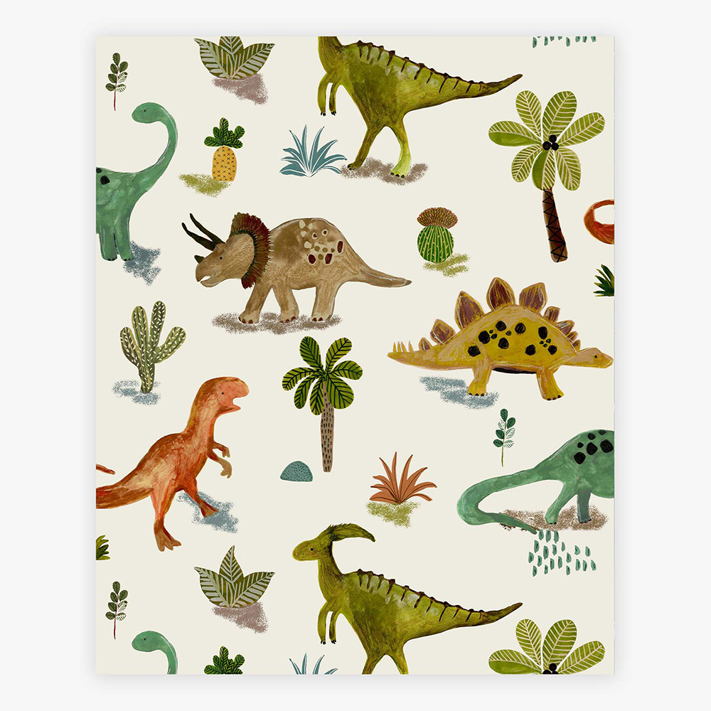 Tapet NEXT Prehistoric Dinosaur & Friends Natural