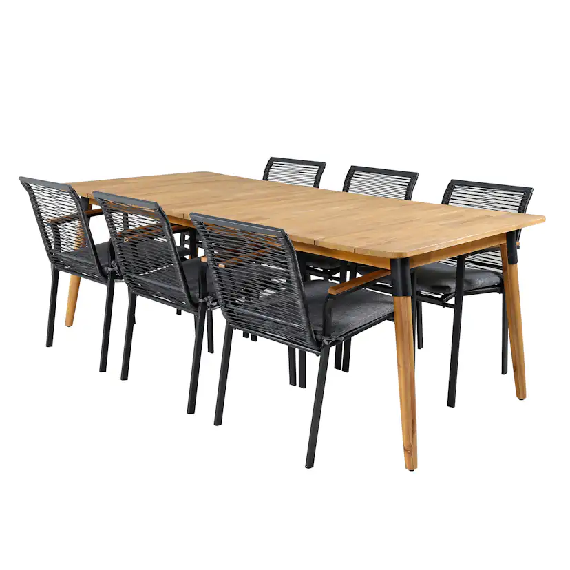 Matgrupp Venture Home Julle med 6 Darri Matstolar