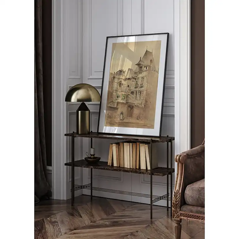 Poster Gallerix Street Scene With Medieval Houses By Arnold W. Brunner