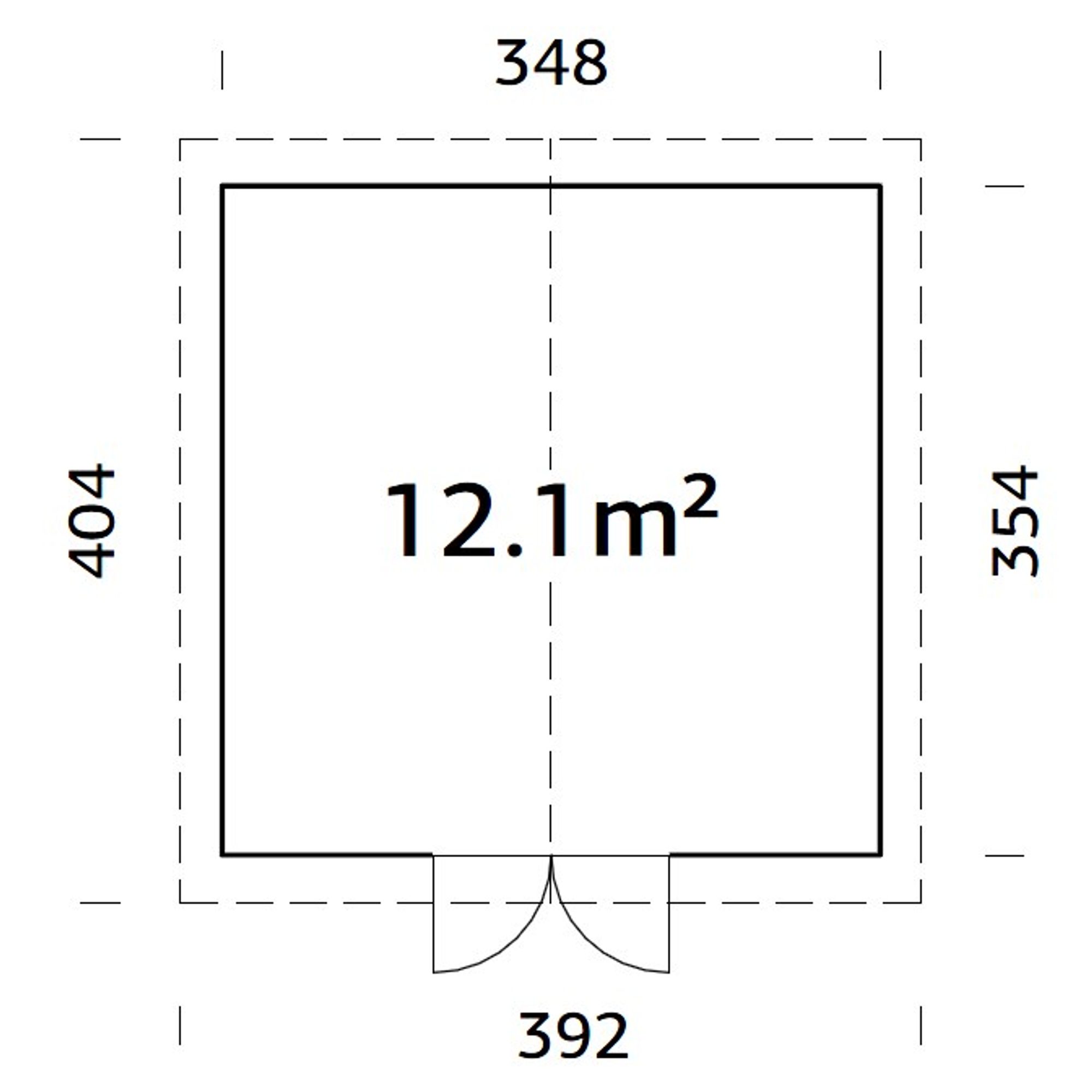 Förråd Palmako Lucas 12,3 m2