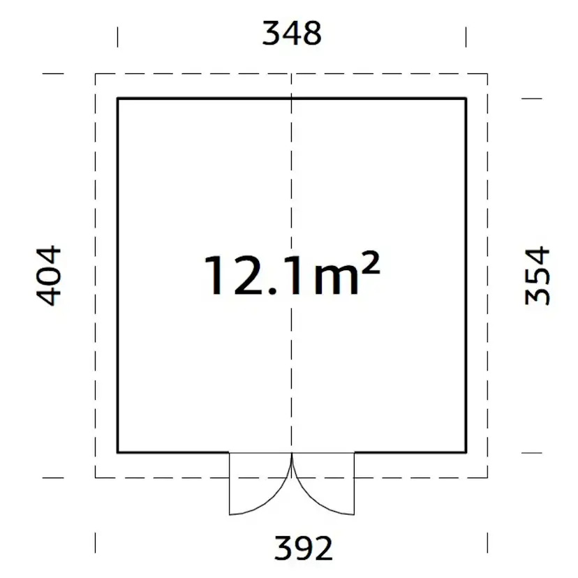 Förråd Palmako Lucas 12,3 m2