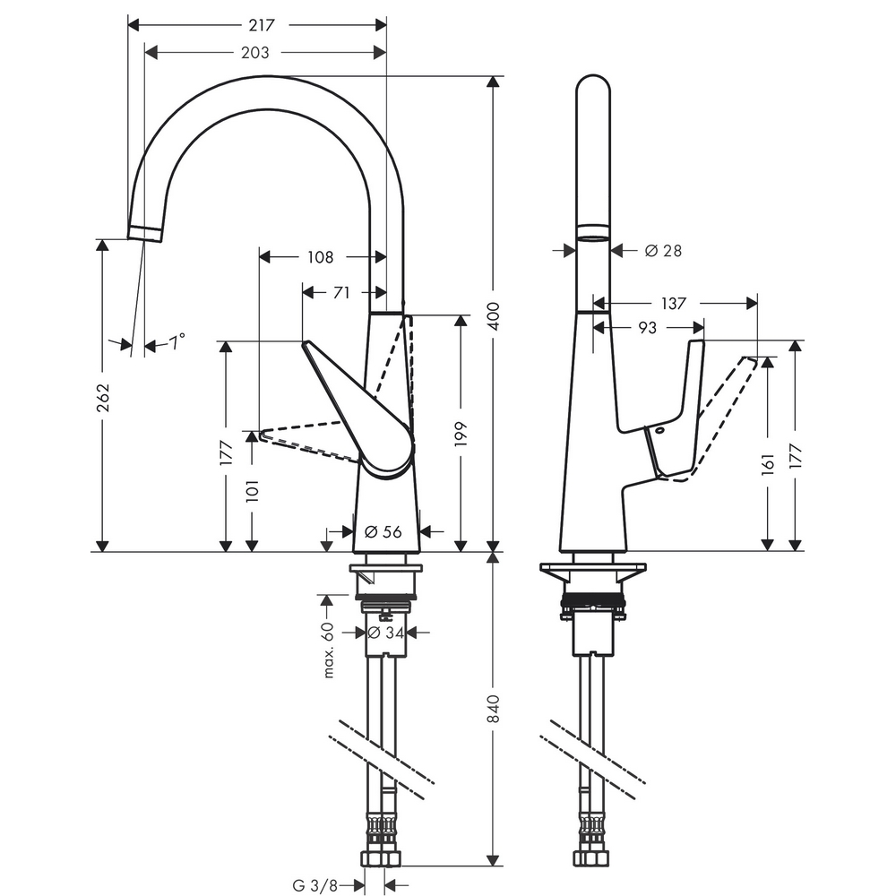 Köksblandare Hansgrohe Talis S 260