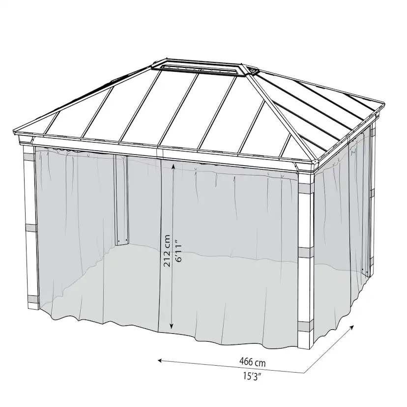 Myggnät Canopia by Palram 4-Pack Till Dallas Paviljong 4,2X4,8 m