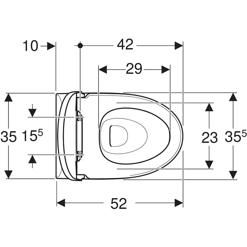 Vägghängd Toalettstol IFÖ Vinta Modern Rimfree med S-C Sits
