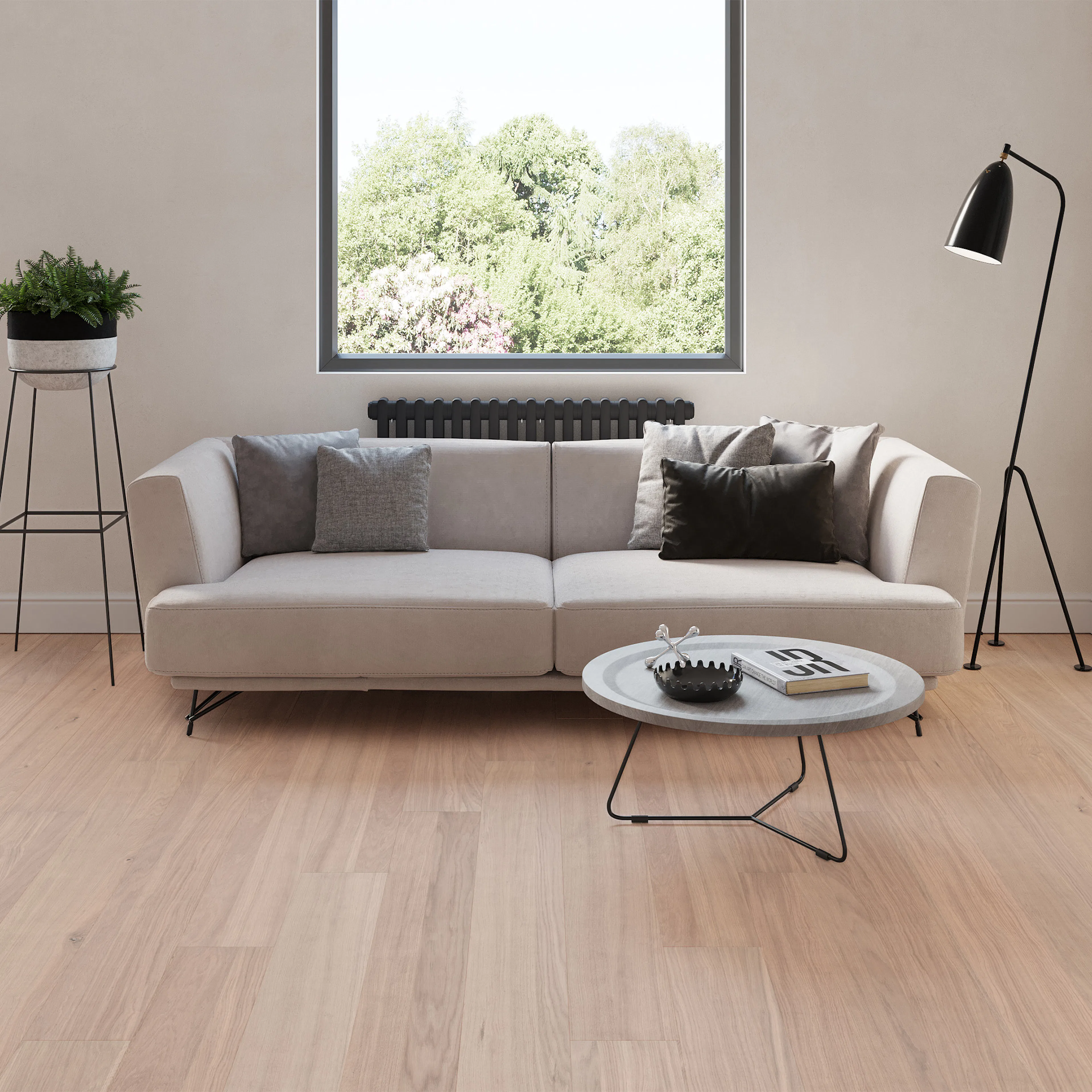 Trägolv Bjelin Härdad Ek Vista White Mattlack Multistrip