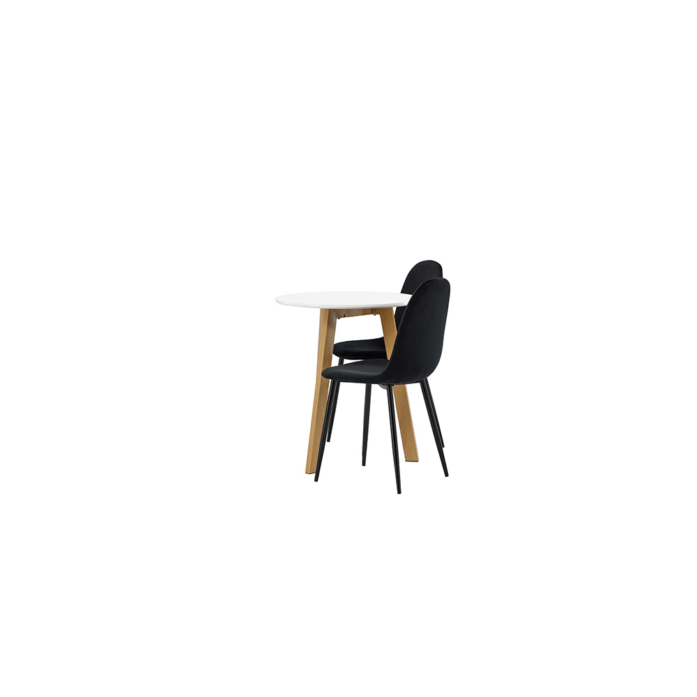 Matgrupp Venture Home Leonora Ø65 cm med 2 st Polar stolar