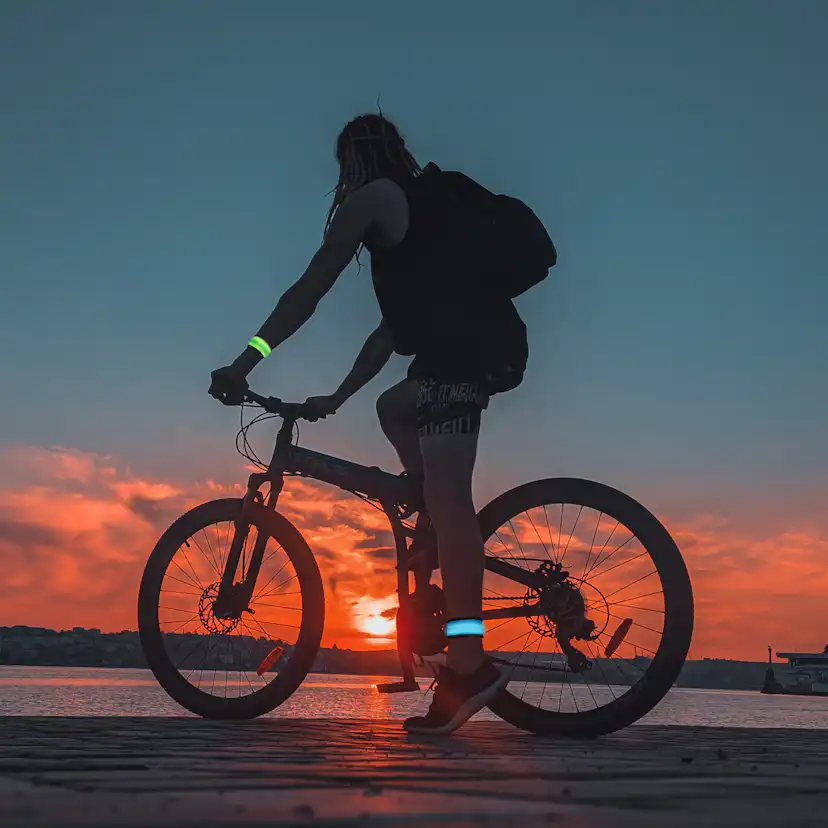 LED-reflexband LogiLink Slap-wrap 2-pack Blå + Grön