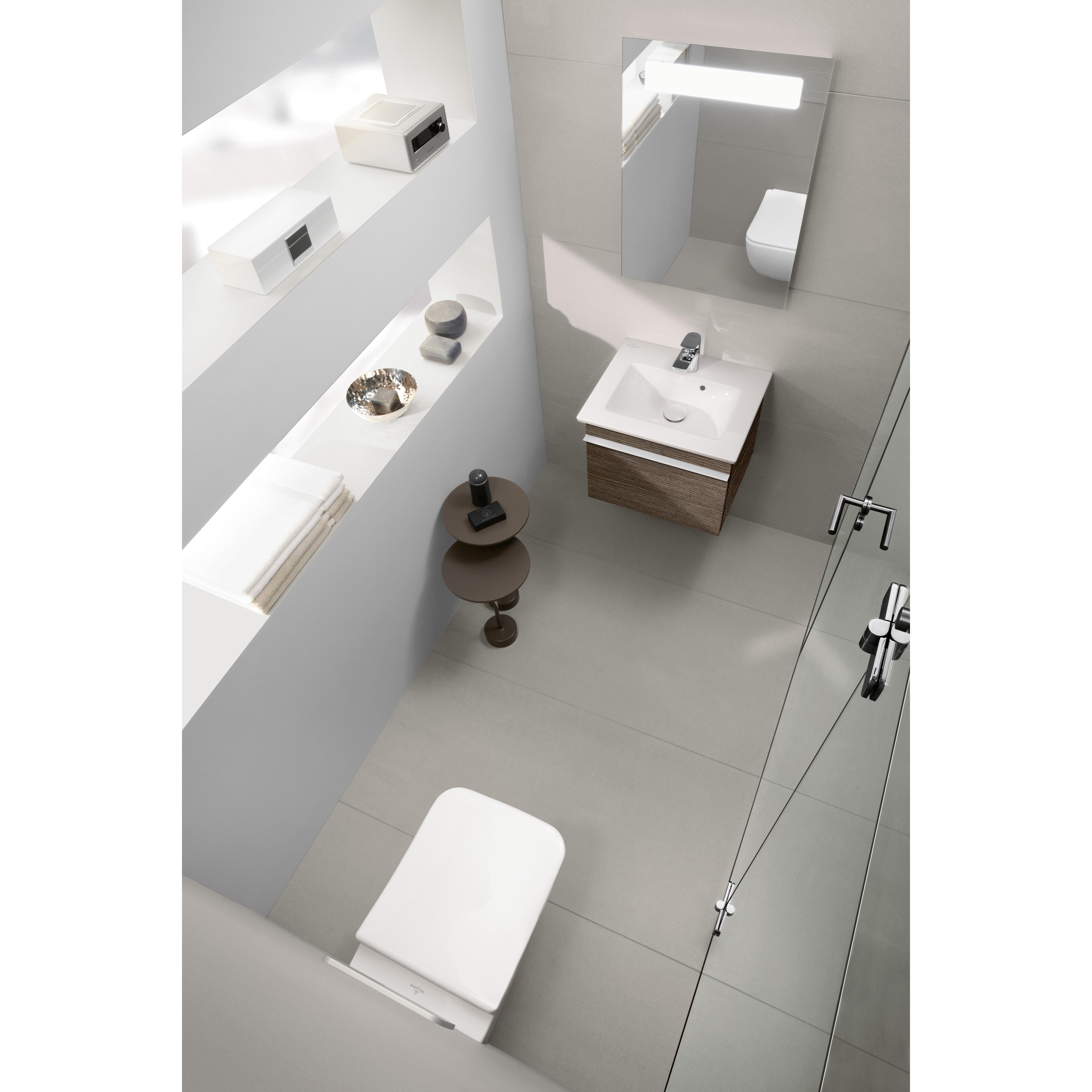 Tvättställ villeroy & Boch Venticello 412450R1 Vit Alpin CeramicPlus, för Enhålsblandare