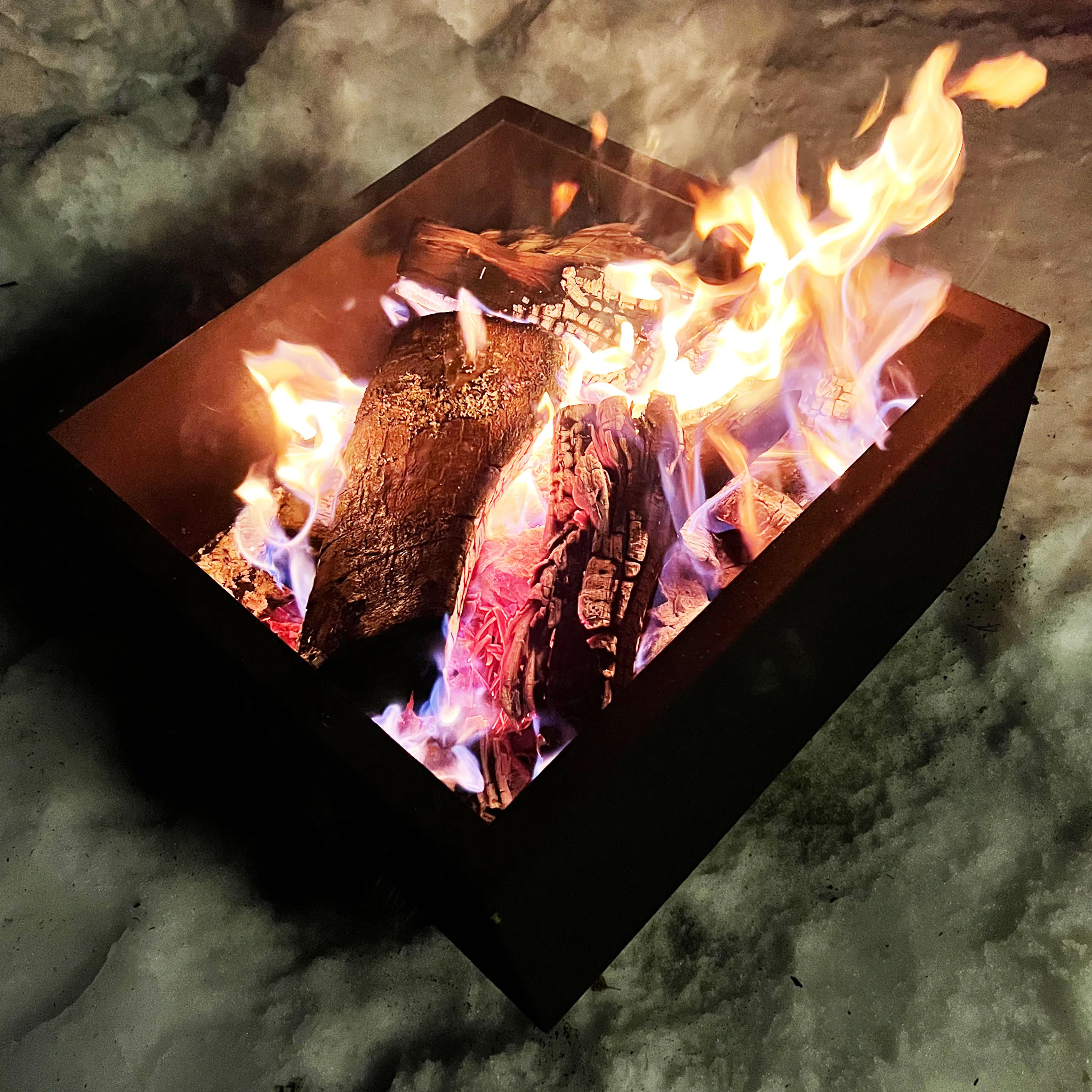 Eldstad Lyfco Cortenstål Kvadratisk