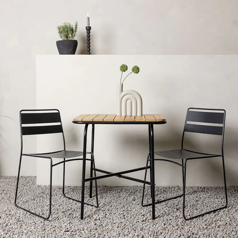 Cafégrupp Venture Home Holmbeck Bord med 2 Lina Stolar