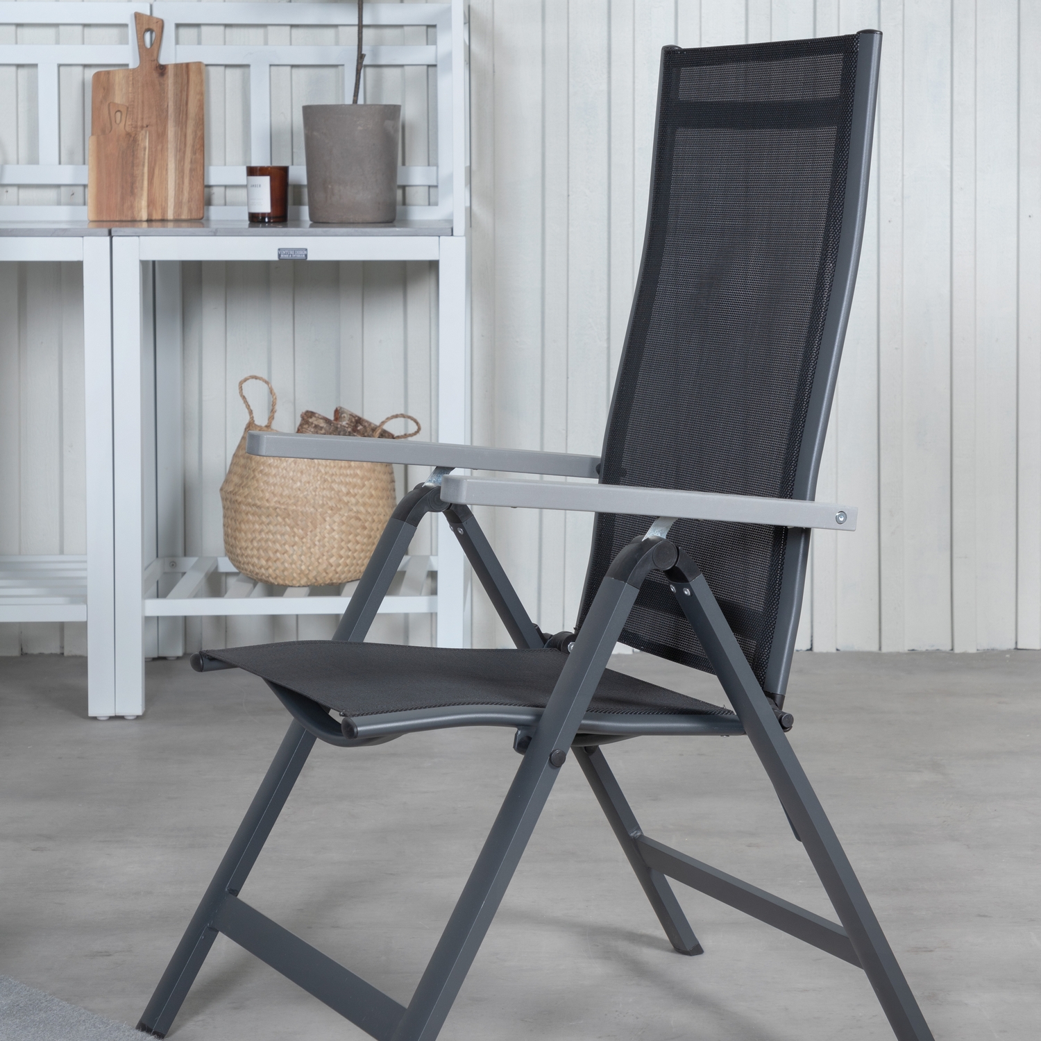 Matgrupp Venture Home Lova 160 Svart med 4 Aleyna Positionsstolar