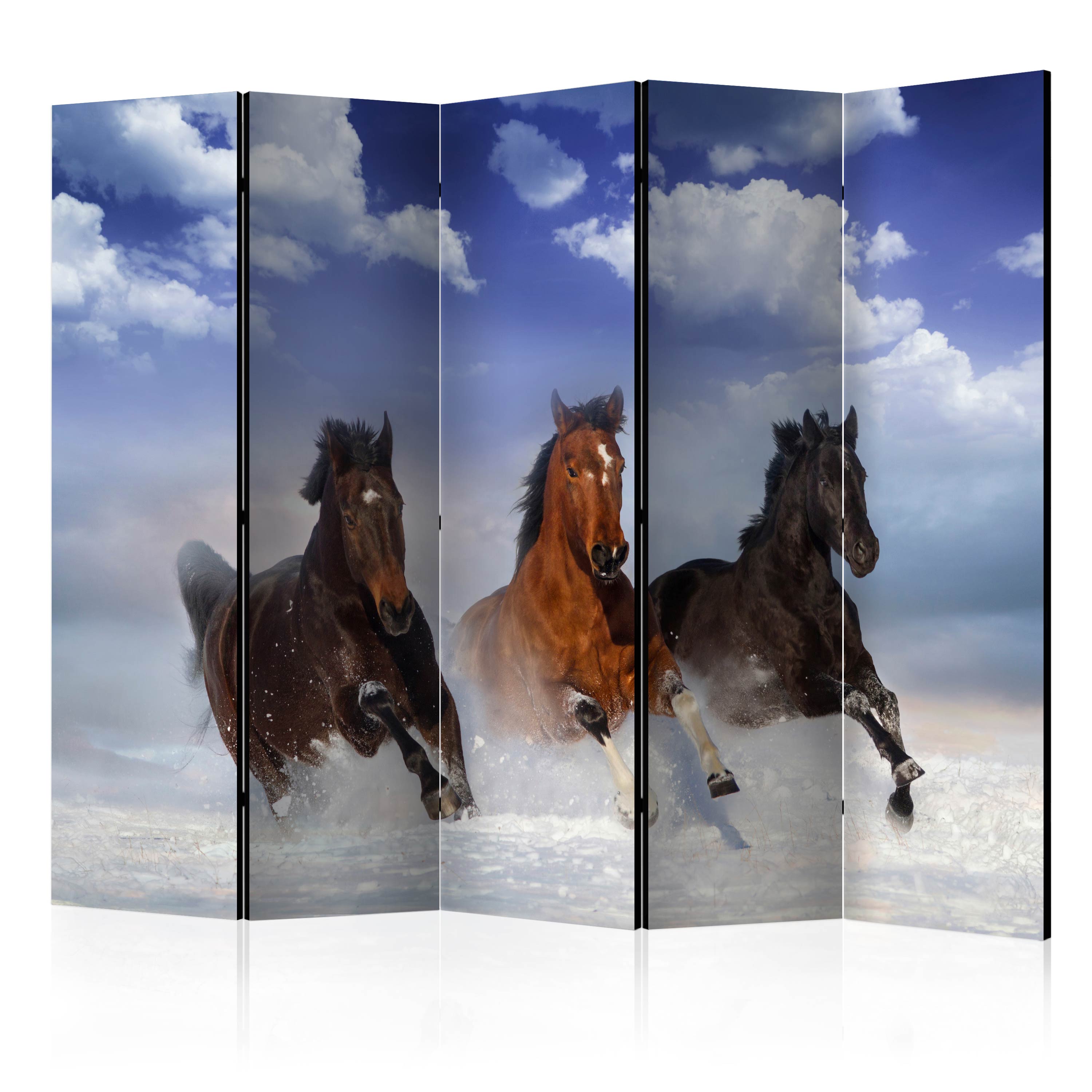 Rumsavdelare Arkiio Horses in the Snow II 225x172 cm