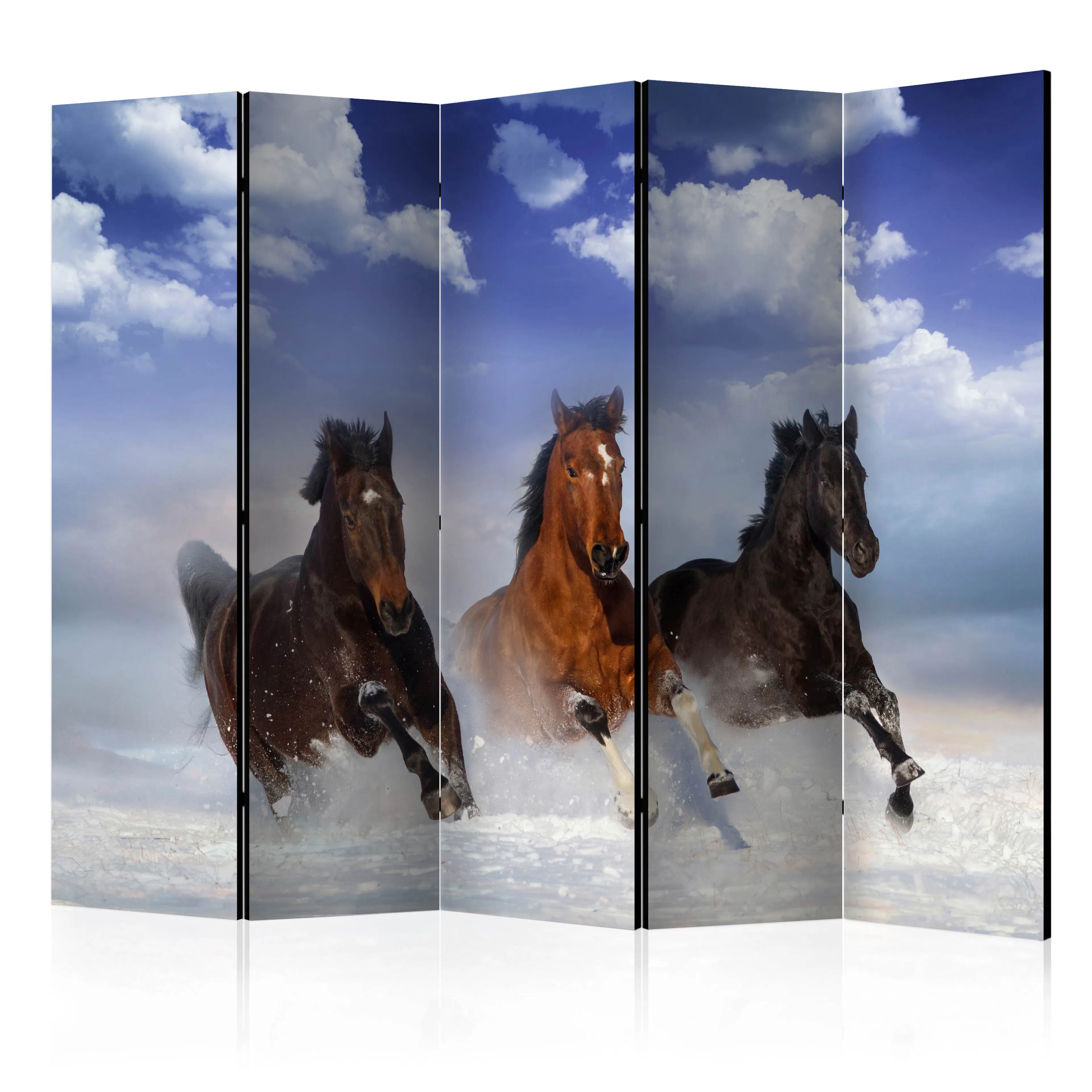 Rumsavdelare Arkiio Horses in the Snow II 225x172 cm