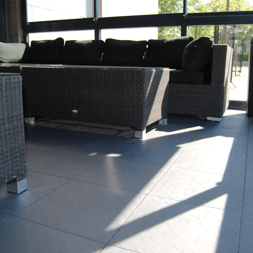 Golvplatta Bergo Nova Stone Grey Golvtrall i Plast