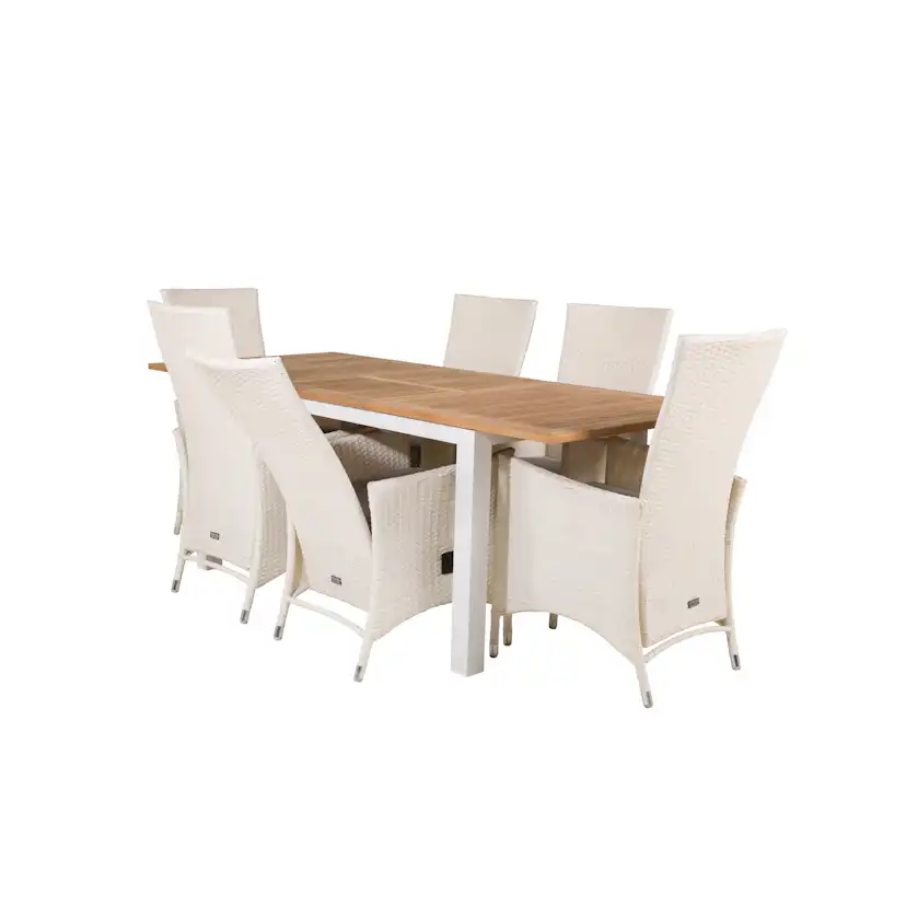 Matgrupp Venture Home Perla 152/210 med 6 Pishi Matstolar