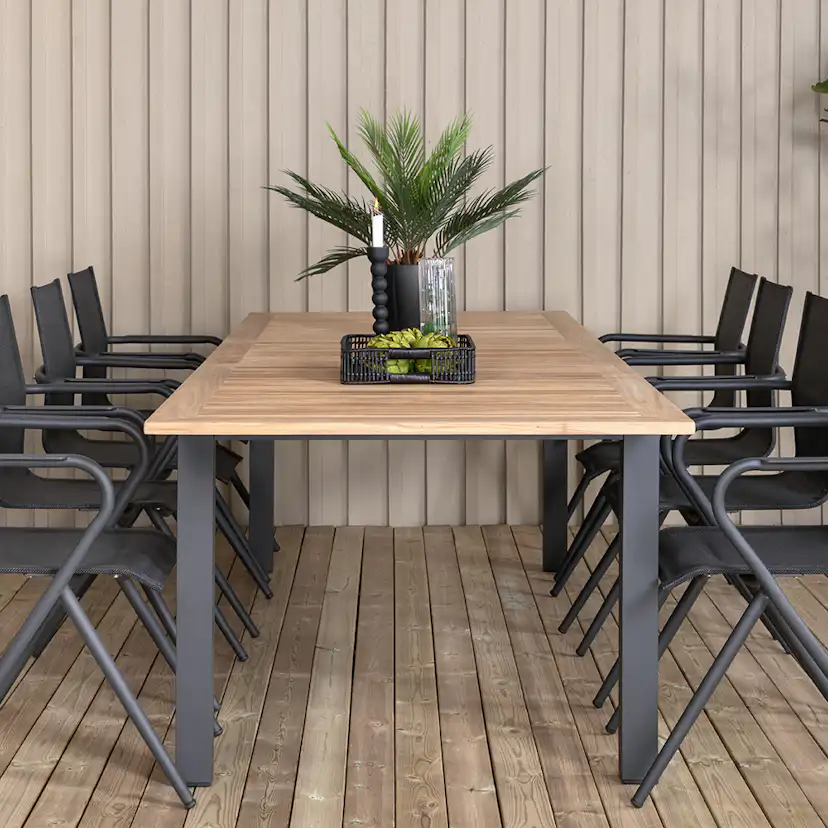 Matgrupp Venture Home Perla med 8 Aspen Matstolar