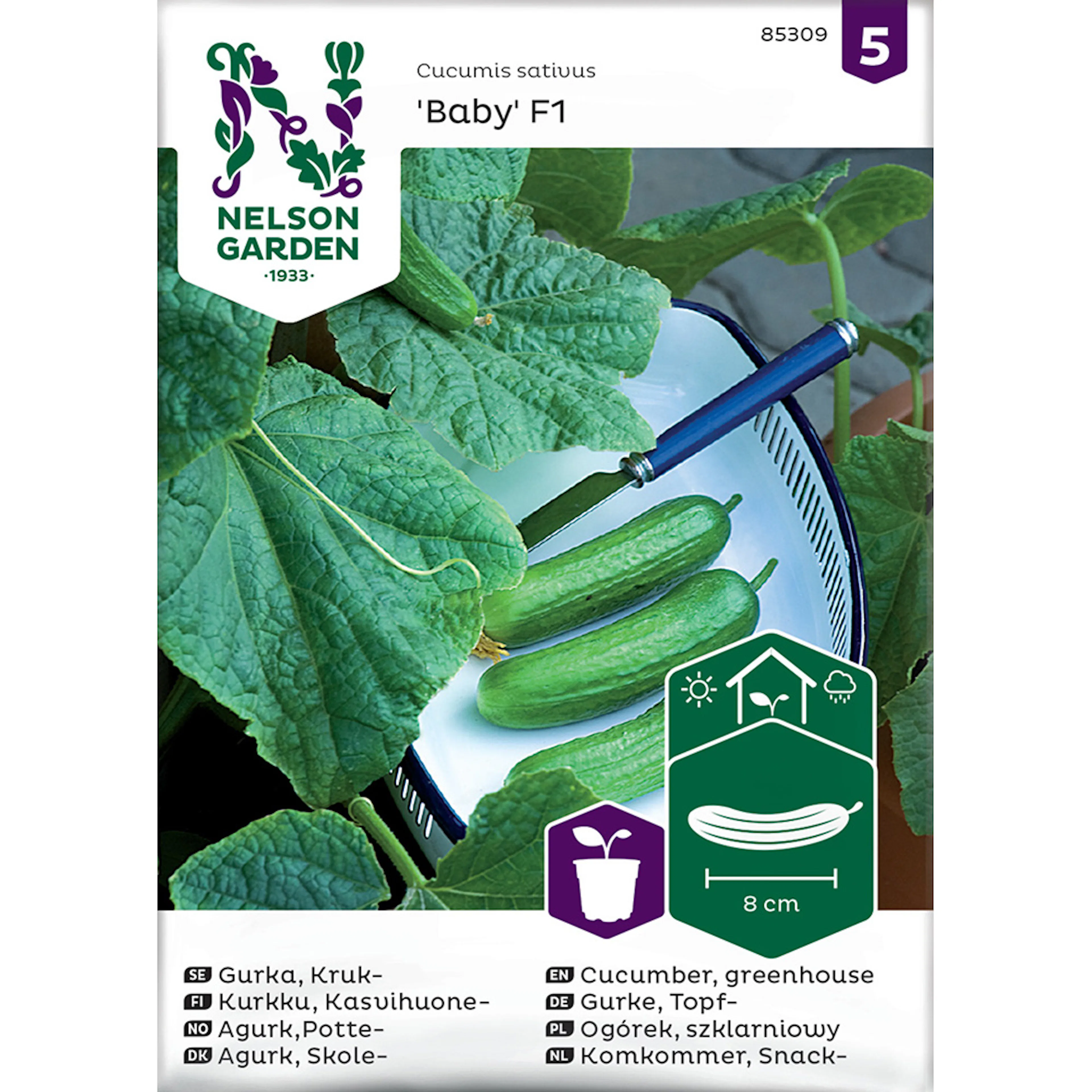 Grönsaksfröer Nelson Garden Baby F1 - Krukgurka, Fröer Grönsaker