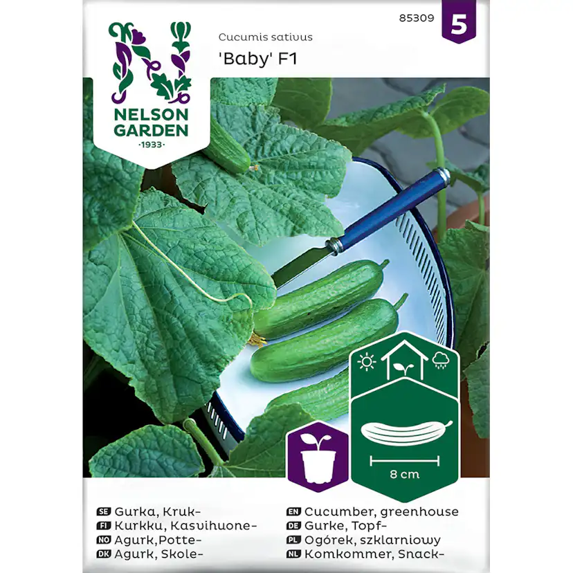 Grönsaksfröer Nelson Garden Baby F1 - Krukgurka, Fröer Grönsaker